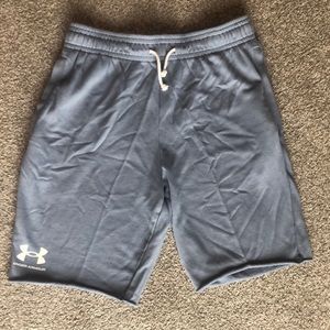 Men’s “harbor blue” Under Armor brand “terry” shorts.  Size Large.
